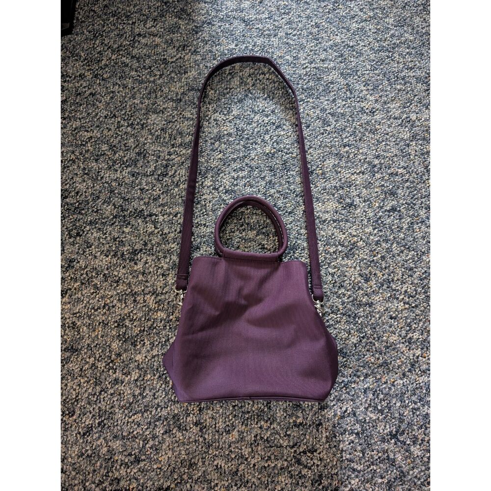 PLUM PURPLE FOSSIL MEDIUM CROSSBODY BAG W/ ROUND HANDLES